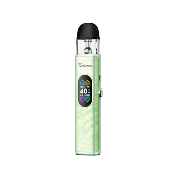HorizonTech Talons 3 pod vape kit in lime green with a digital screen, sleek and modern design.