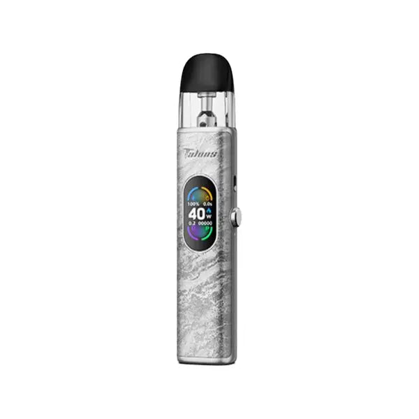 HorizonTech Talons 3 pod vape kit in metallic silver with a digital display.