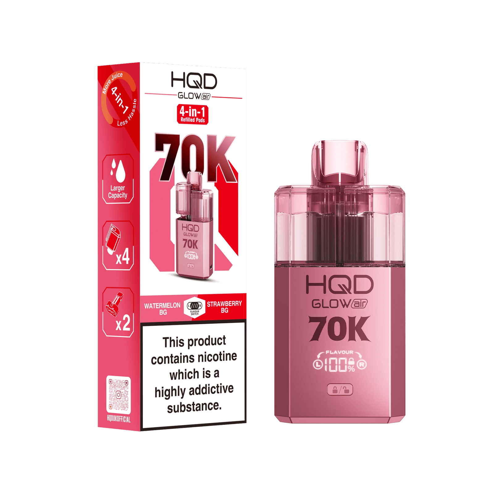 how to unlock hqd vape HQD Glow Air 70K Puff Prefilled Pod Vape Kit