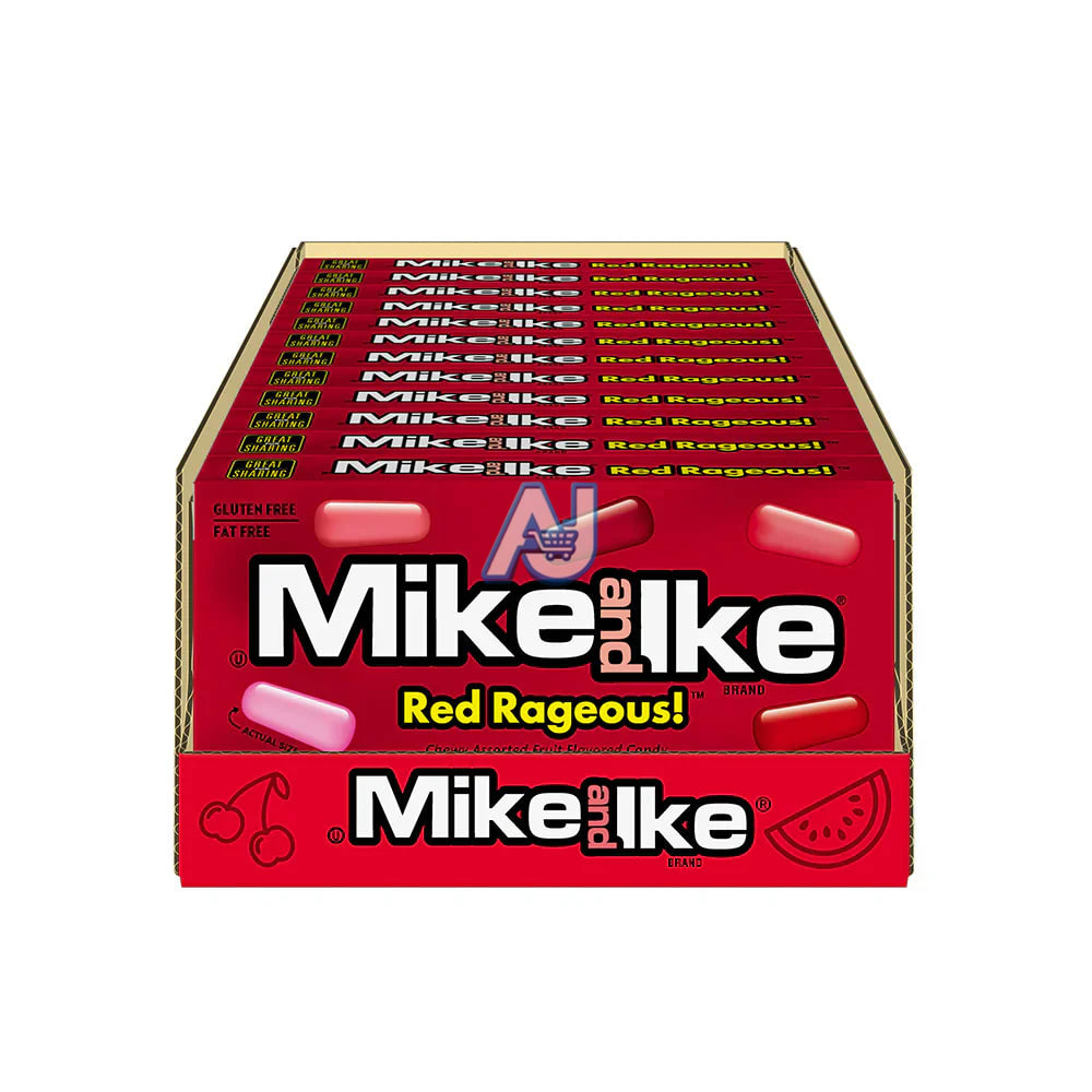 Mike and Ike Red Rageous Candy Theatre Box 120g (Pack of 12)