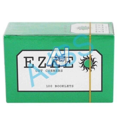 FULL BOX EZEE GREEN STANDARD x100 - Rolling Cigarette Papers Size Cut Corner