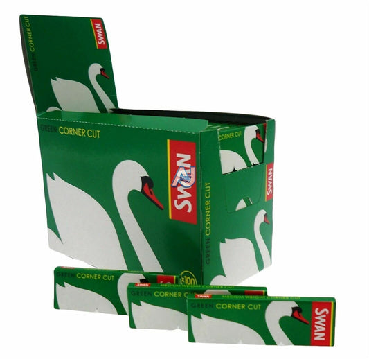 Swan Green Standard Size Corner Cut Rolling Papers - 50 Booklets