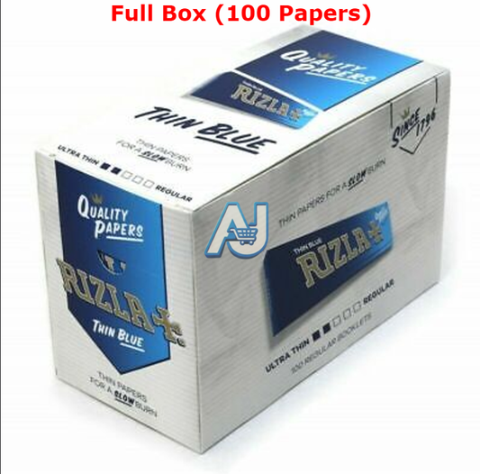 Rizla Blue Thin Slim Cigarette Rolling Papers - Genuine Original Paper