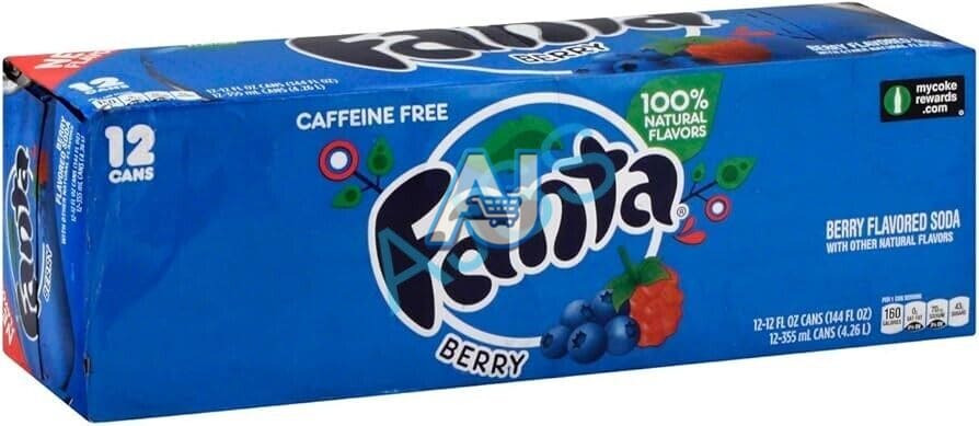 Fanta Berry Soft Drink Cans 12oz (355ml) - 12-Pack BBD: DEC24