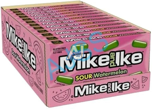 Mike and Ike Sour Watermelon Candy Theatre Box 120g (Pack of 12)