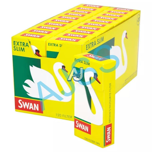Swan Extra Slim Filter Tips 120s x 20 (Full Box) - 2400 Tips - Best Value