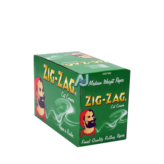 50 Packs Zig Zag Green Rolling Papers (2500 Total) - Great Value
