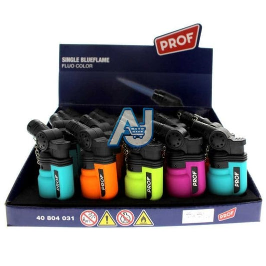 PROF Single Blue Jet Flame Refillable Lighters