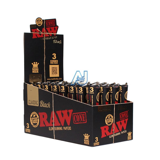 Raw Black Cones 3pk