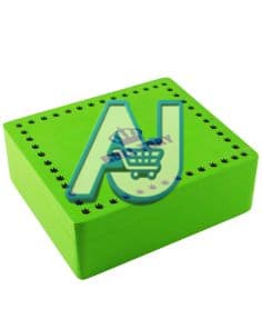 Roll Tray Large Wooden Box - Green