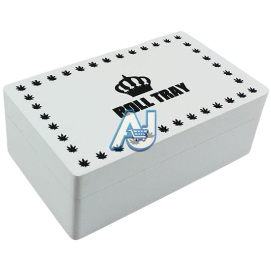 Roll Tray Wooden Box - White (Medium)
