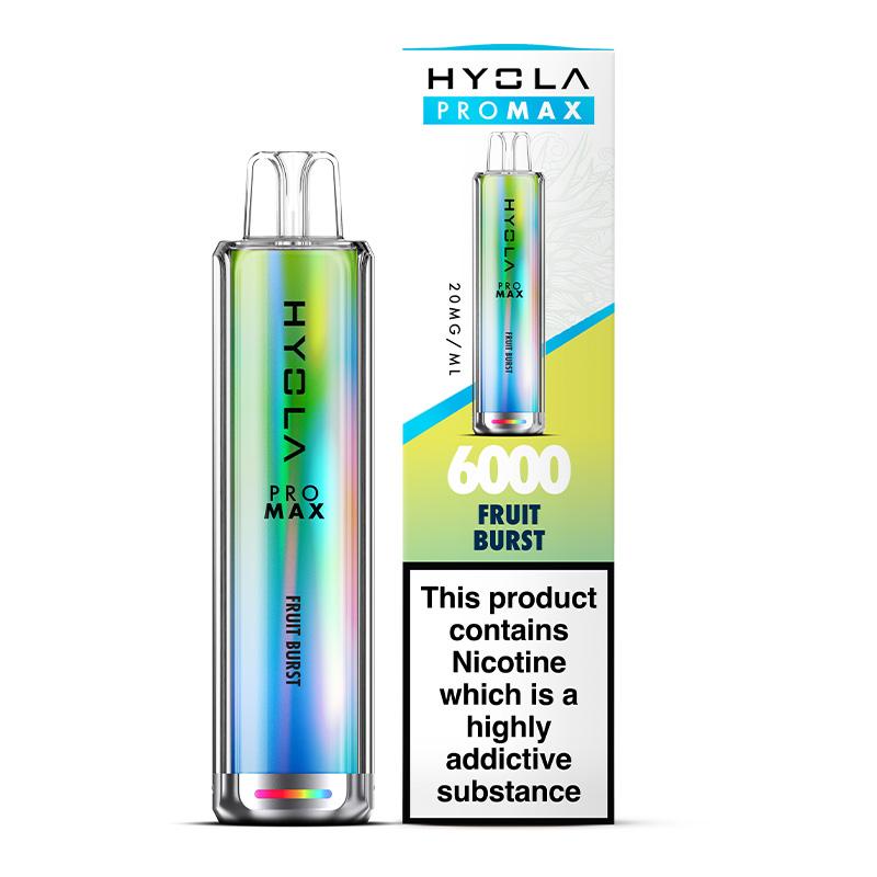 Hyola Pro Max 6000 Puffs Prefilled Vape Pod Kit Box of 10, Fruit Mango Flavour