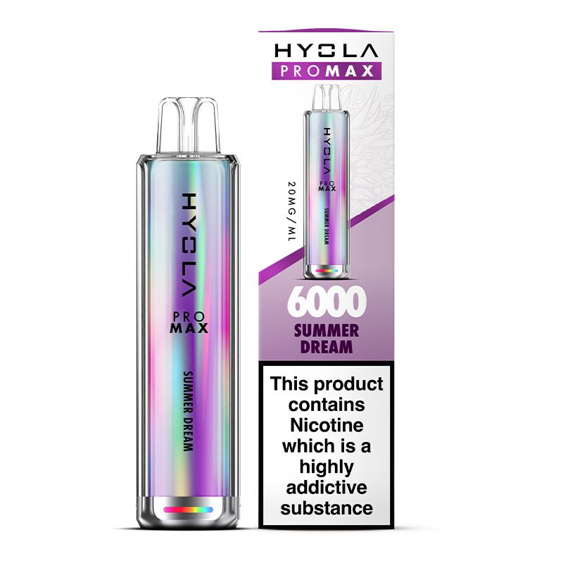 Hyola Pro Max 6000 Puffs Prefilled Vape Pod Kit Box of 10, Summer Dream Flavour