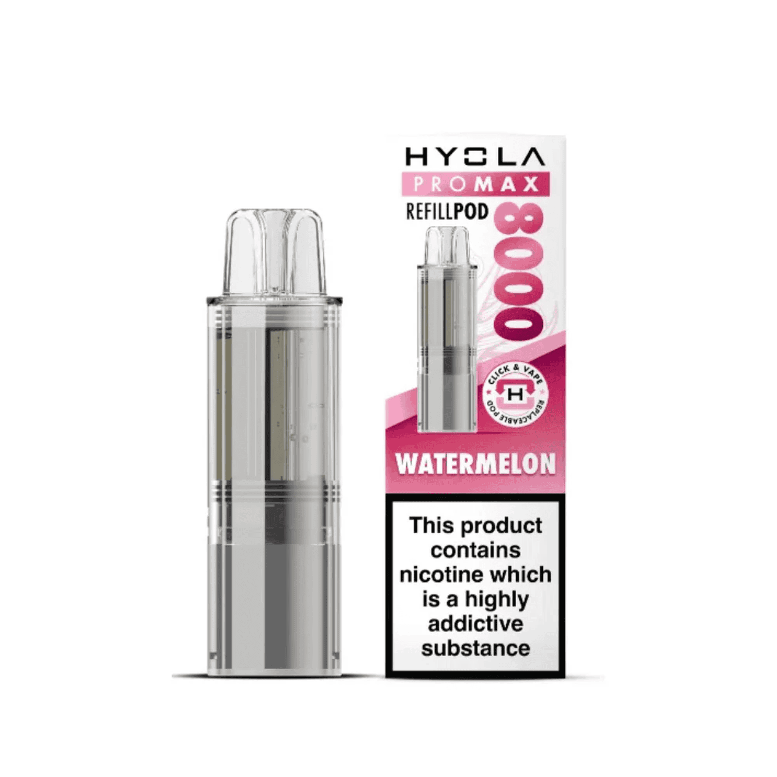 Hyola Pro Max 8000 Prefilled Replacement Pod Box of 5, Watermelon Flavour 