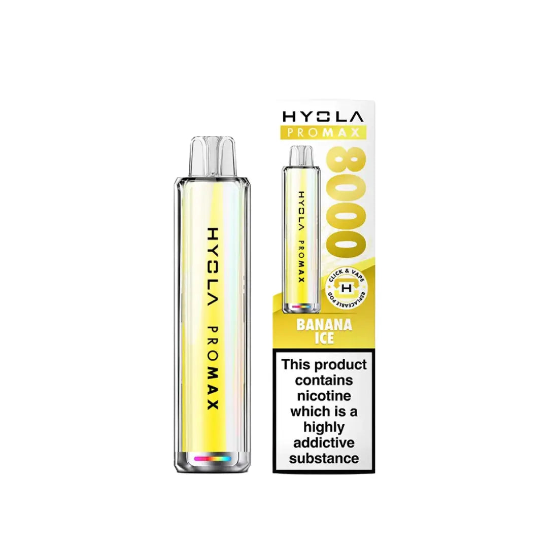 Hyola Pro Max 8000 Puff Vape Kit Banana Ice Flavour 