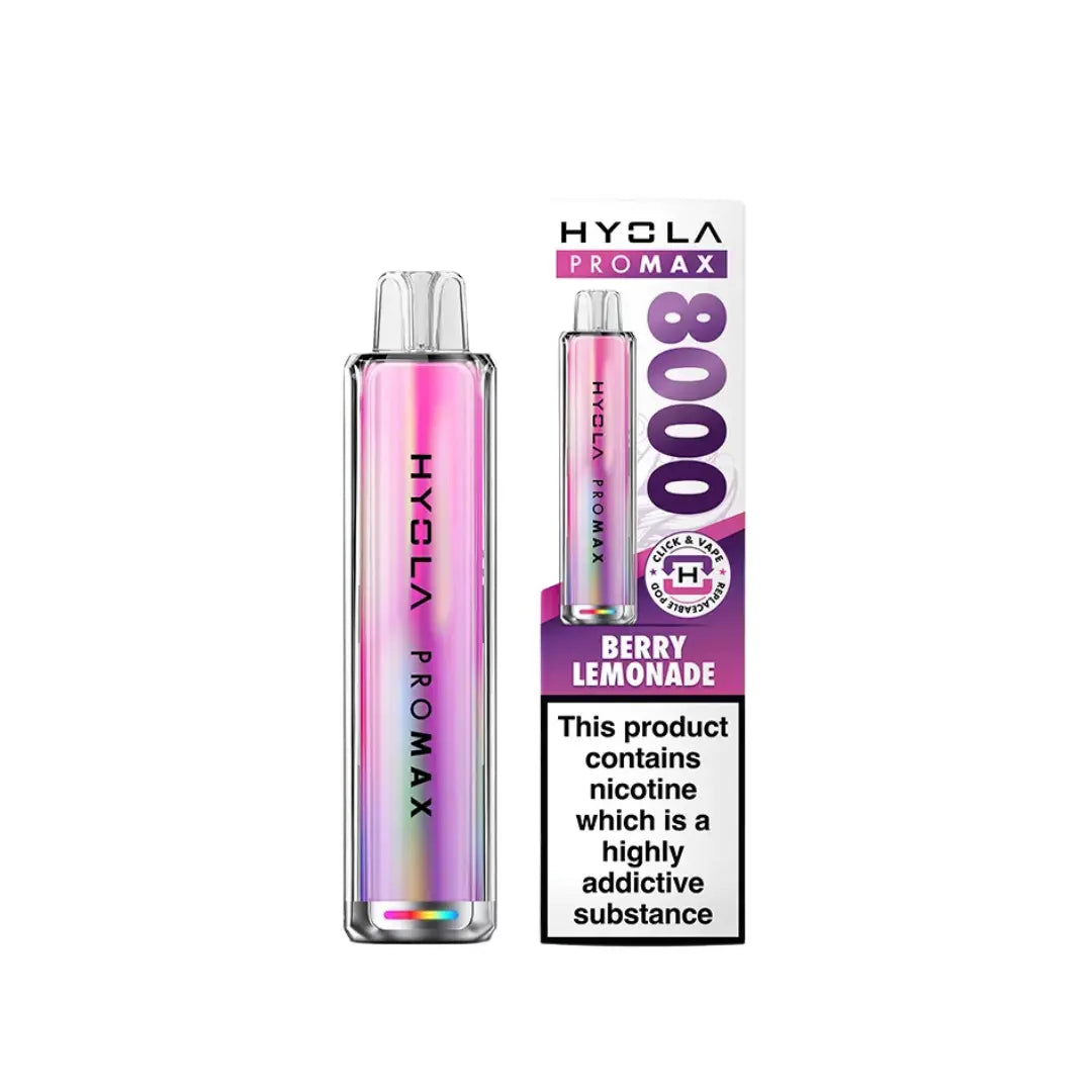 Hyola Pro Max 8000 Puff Vape Kit Berry Lemonade Flavour 