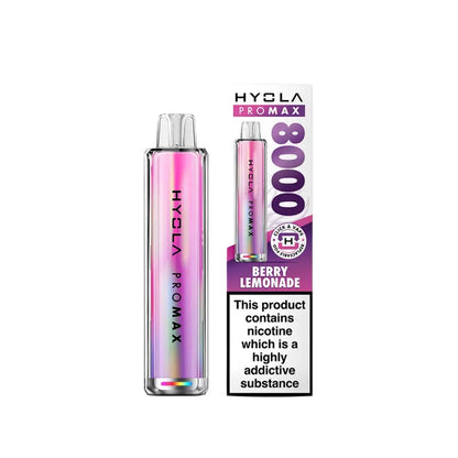 Hyola Pro Max 8000 Puff Vape Kit Berry Lemonade Flavour 