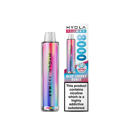 Hyola Pro Max 8000 Puff Vape Kit Blue Cherry Burst Flavour 
