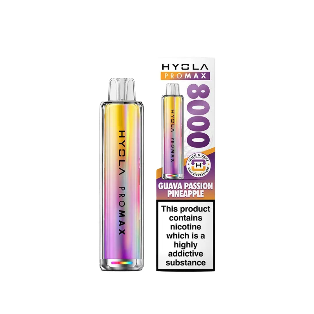 Hyola Pro Max 8000 Puff Vape Kit Guava Passion Pineapple Flavour 