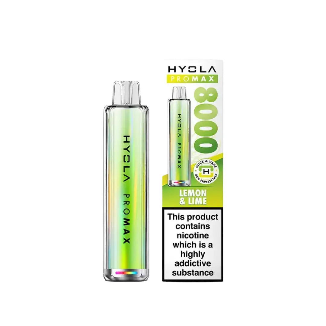 Hyola Pro Max 8000 Puff Vape Kit Lemon & Lime Flavour 
