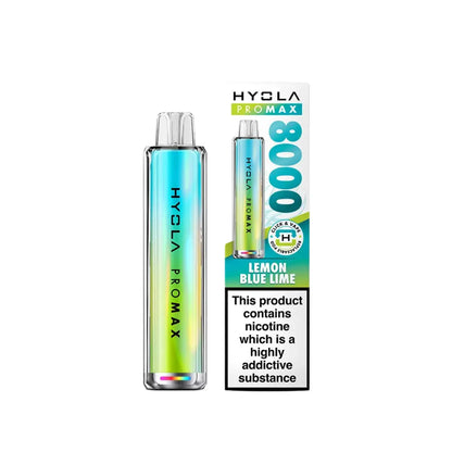 Hyola Pro Max 8000 Puff Vape Kit Lemon Blue Lime Flavour 