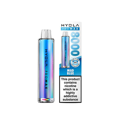 Hyola Pro Max 8000 Puff Vape Kit Mad Blue Flavour 