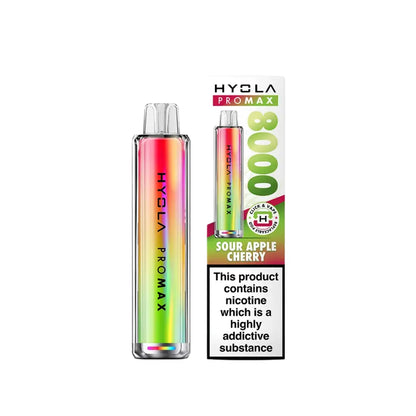 Hyola Pro Max 8000 Puff Vape Kit Sour Apple Cherry Flavour 