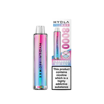 Hyola Pro Max 8000 Puff Vape Kit Strawberry Blue Razz Flavour 