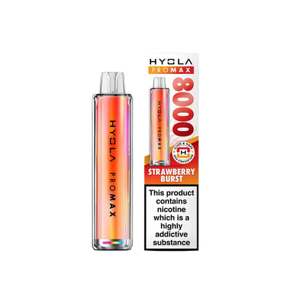 Hyola Pro Max 8000 Puff Vape Kit Strawberry Burst Flavour 