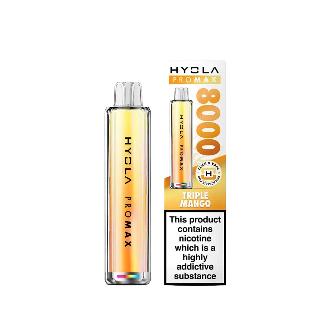 Hyola Pro Max 8000 Puff Vape Kit Triple Mango Flavour 