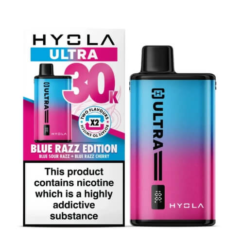 Hyola Ultra 30k Prefilled Pod Vape Kit Box of 5, Blue Razz Edition