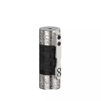 Hyperion V2 Mech Mod by ThunderCloud X Inifinite Mods in Silver Brass Engraved Colour Pattern
