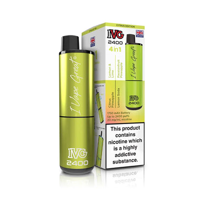 IVG 2400 4 in 1 Multi Flavour Vape Kit - TPD Legal 2025 - Citrus Edition