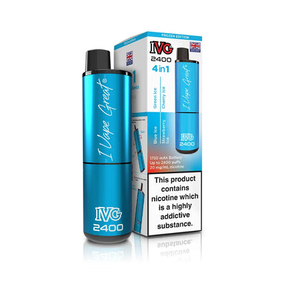 IVG 2400 4 in 1 Multi Flavour Vape Kit - TPD Legal 2025 - Frozen Edition