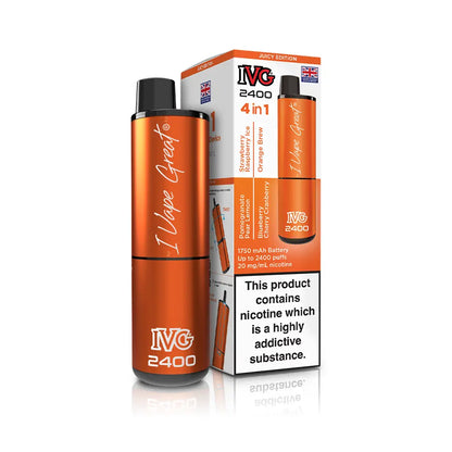 IVG 2400 4 in 1 Multi Flavour Vape Kit - TPD Legal 2025 - Juicy Edition