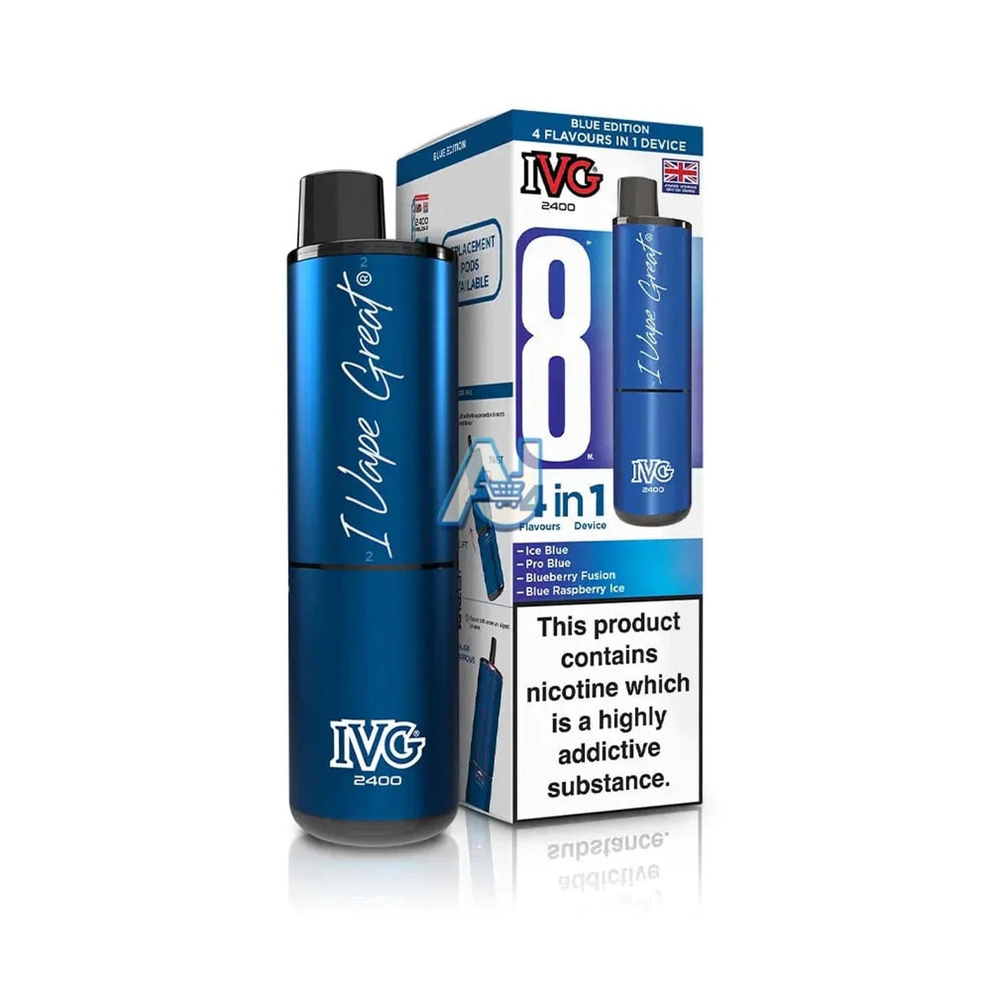 IVG 2400 Prefilled Pod Kit, Blue Edition