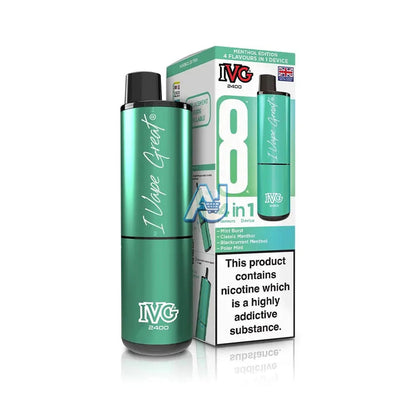 IVG 2400 Prefilled Pod Kit, Menthol Edition