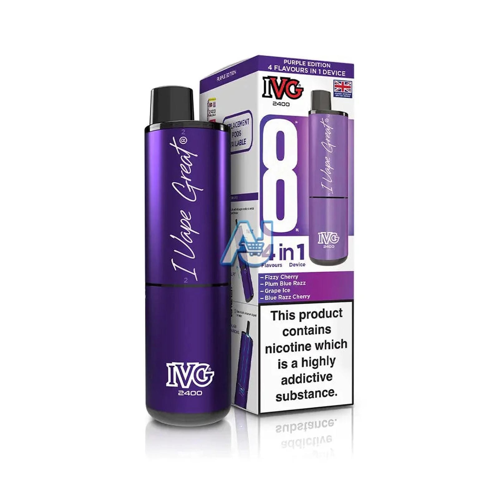 IVG 2400 Prefilled Pod Kit, Purple Edition