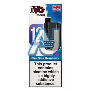 IVG Pro 12 Prefilled Pod Kit, Blue Sour Raspberry Flavor