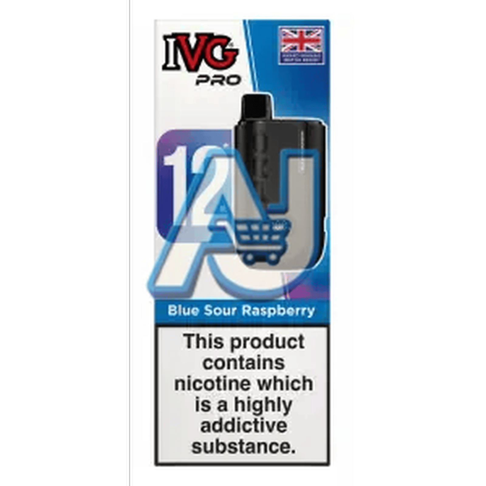 IVG Pro 12 Prefilled Pod Kit, Blue Sour Raspberry Flavor