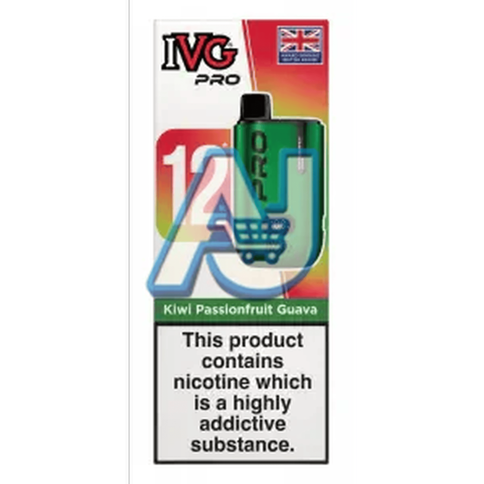 IVG Pro 12 Prefilled Pod Kit, Kiwi Passion Fruit Guava Flavor
