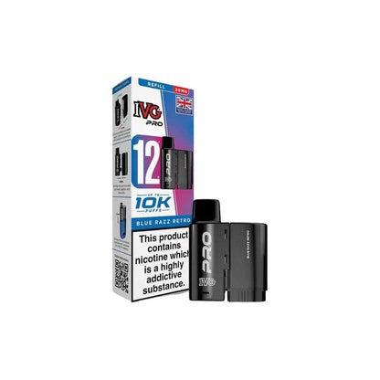 IVG Pro 12 Prefilled Replacement Pods, Blue Razz Retro Flavour