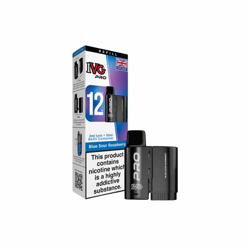 IVG Pro 12 Prefilled Replacement Pods, Blue Sour Raspberry Flavour