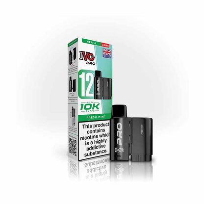 IVG Pro 12 Prefilled Replacement Pods, Fresh Mint Flavour