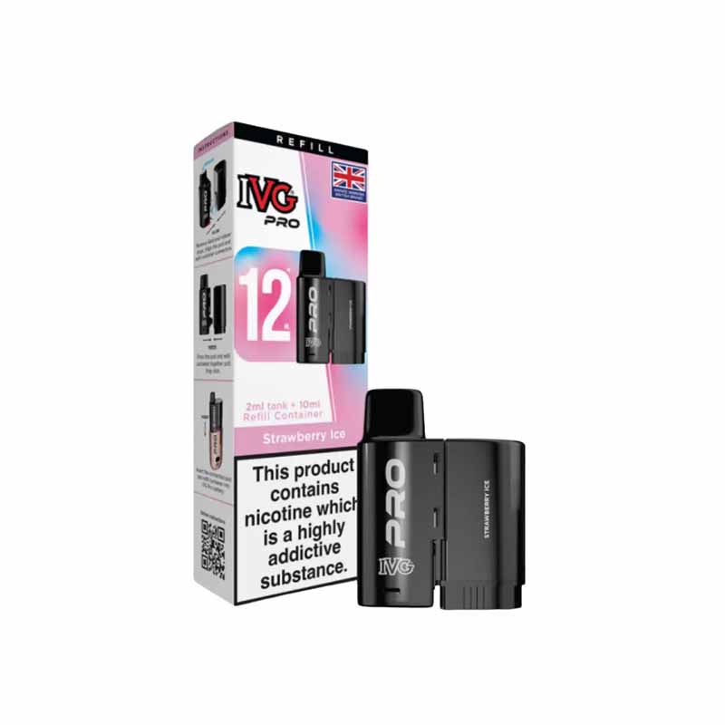 IVG Pro 12 Prefilled Replacement Pods, Strawberry Ice Flavour