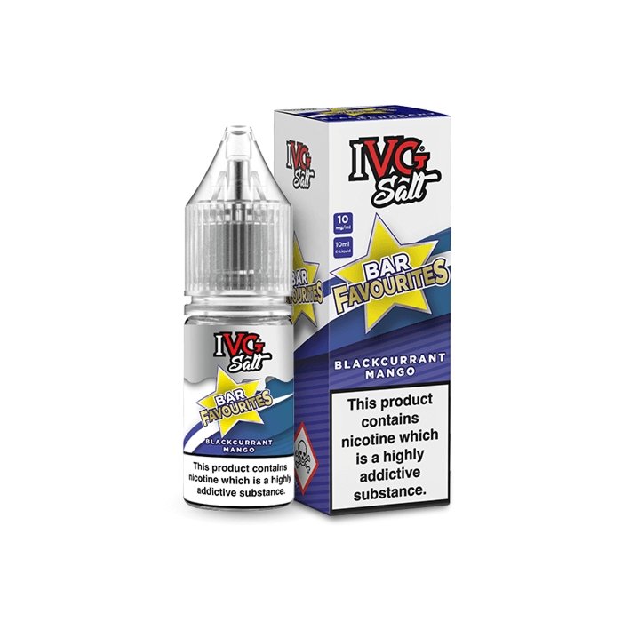 Ivg-Salts 10ml Bar Favourites Pack Of 10, Fresh Mint, Red Rush Ice, Mixed Berries Flavour