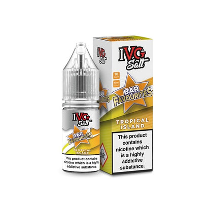 Ivg Salts 10ml Bar Favourites Pack Of 10, Tropical Island Flavour