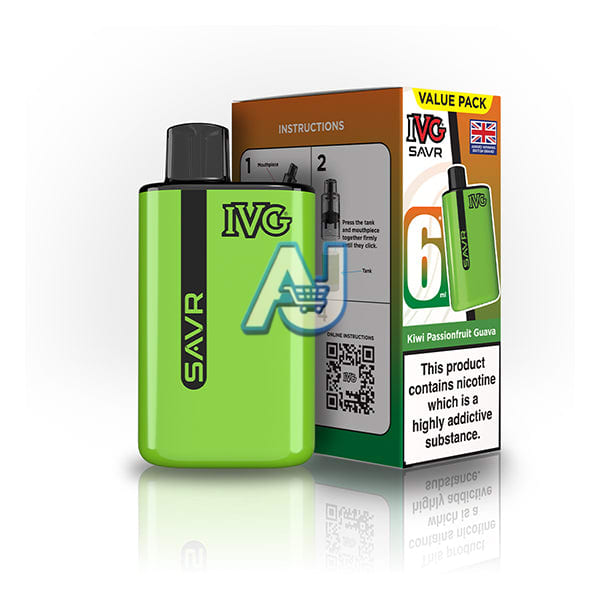Ivg Savr 3K Prefilled Pod Vape Kit, Kiwi Passion Fruit Guava Flavor