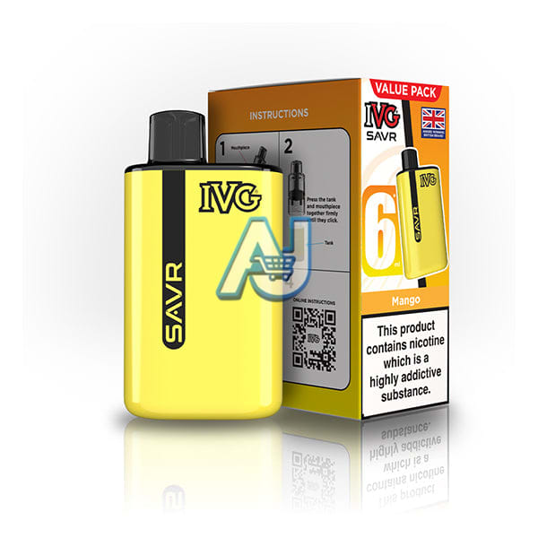 Ivg Savr 3K Prefilled Pod Vape Kit, Mango Flavor