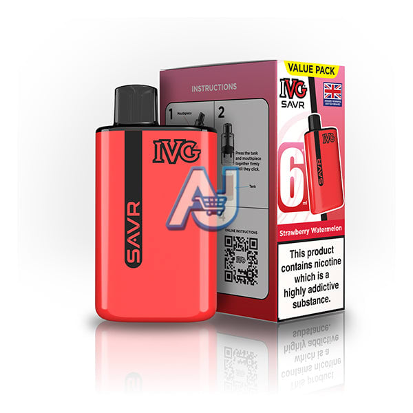 Ivg Savr 3K Prefilled Pod Vape Kit, Strawberry Watermelon Flavor